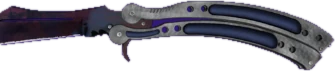 Butterfly Knife Doppler Black Pearl CS2 skin reference image